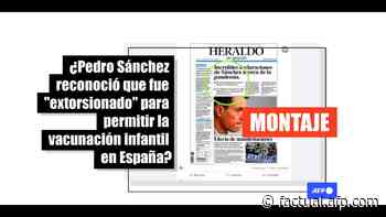 La portada de un periódico sobre la supuesta extorsión a Pedro Sánchez es un montaje - AFP Factual