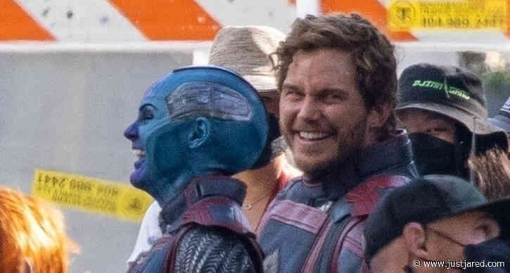Chris Pratt & Karen Gillan Film 'Guardians of the Galaxy Vol. 3' Scene in a Car - New Set Pics!