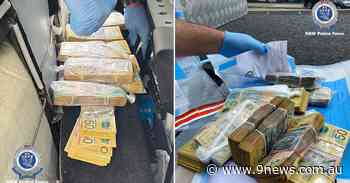 Two men charged after $1.2m in cash, drugs and jewellery seized by police - 9News