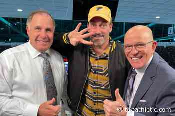 How Jon Hamm got behind the TV mic and became the Blues’ good-luck charm against the Ducks - The Athletic