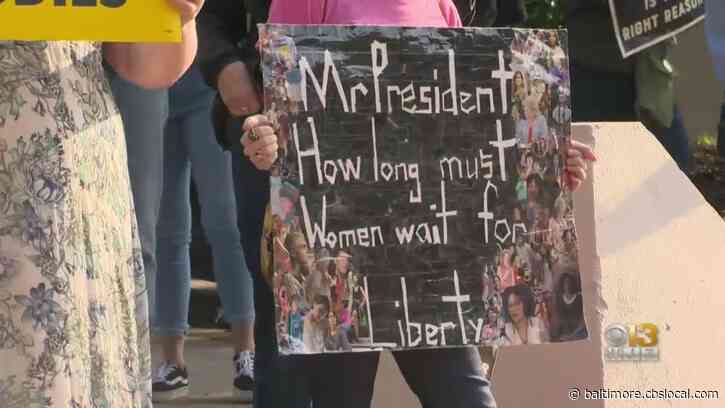 Pro-Choice Activists In Baltimore Protest Against The Potential Overturn Of Roe V. Wade