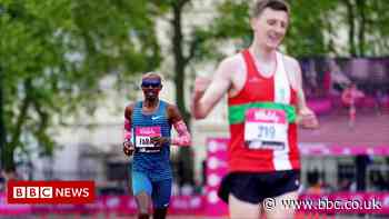 Runner 'pinching himself' after beating Sir Mo Farah