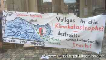 Klimacamp-Aktivist wegen Plakat am Rathaus zu Geldstrafe verurteilt