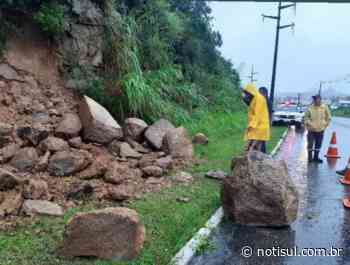 Chuvas em Imbituba: deslizamento de terra e pedras assusta moradores - Notisul
