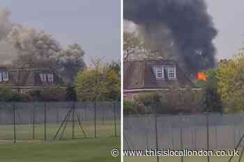 Southend Road Beckenham: Fire in derelict building
