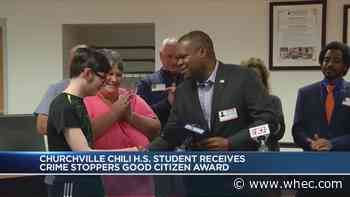 Churchville-Chili student receives award for saving grandmother's life