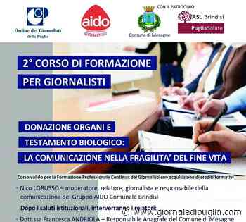 Aido Brindisi: sabato 14 maggio a Mesagne un corso per la Formazione Professionale Continua dei Giornalisti - Giornale di Puglia
