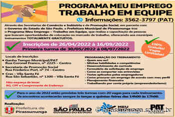 PROGRAMA MEU EMPREGO – TRABALHO EM EQUIPE - pirassununga.sp.gov.br