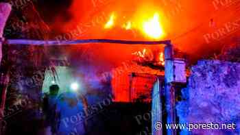 Incendio acaba con una casa de huano en Peto; fue provocado, aseguran: VIDEO - PorEsto
