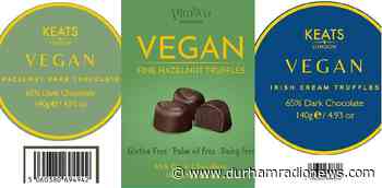 Pimlico Confectioners, Keats London brand vegan products recalled for undeclared milk - durhamradionews.com