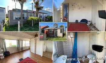 Cornwall properties for sale: Rundown wooden 'chalet' overlooking beach hits the market for £350,000 - Daily Mail