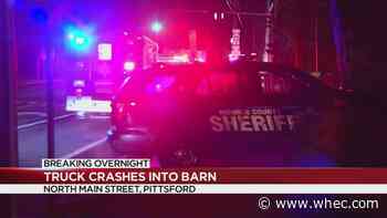 Man who crashed into Pittsford barn arrested for DWI
