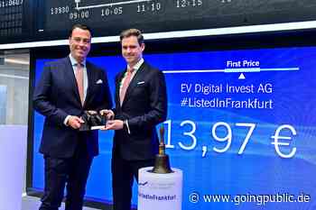 EV Digital Invest: Erster Kurs bei 13,97 EUR - GoingPublic Media