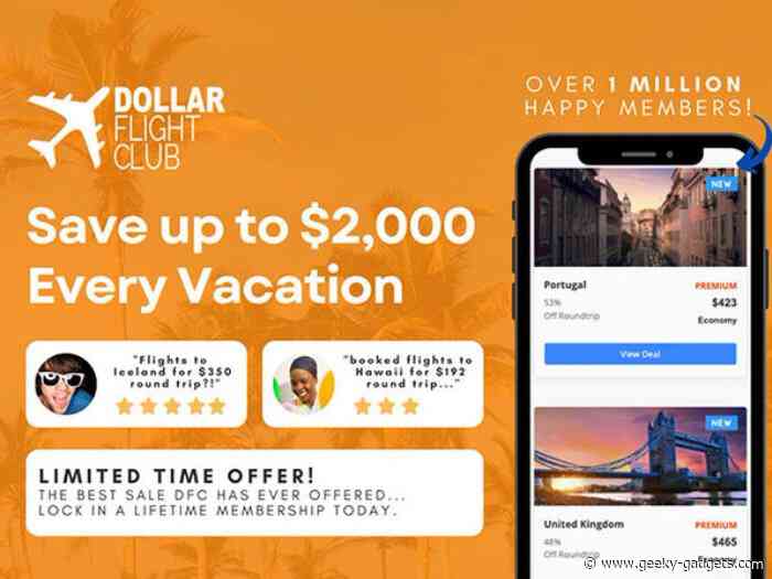 Deals Reminder : Dollar Flight Club Premium Plus+ Lifetime Subscription