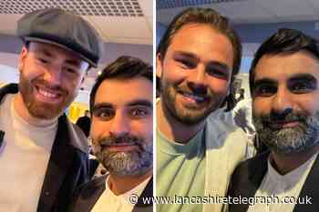 Tez Ilyas meets Blackburn Rovers players ahead of Ewood Park gig next week