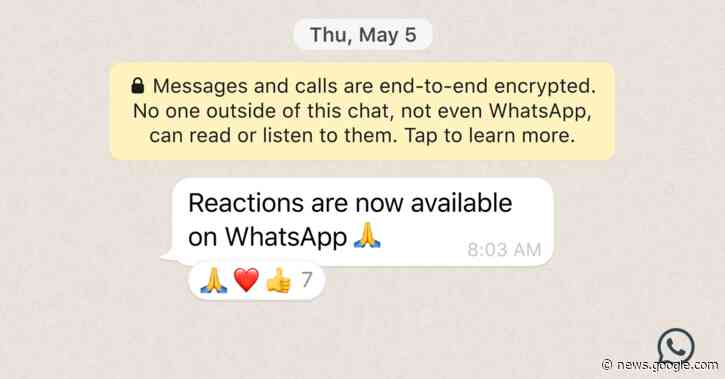 WhatsApp rolls out emoji reactions, bigger files, and massive groups - The Verge