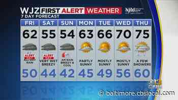 Maryland Weather: Cloudy & Warm, But Friday’s An Alert Day - CBS Baltimore