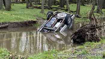 Car swept off roadway by rushing waters, Golden City Fire and Jasper Fire rescue driver - KoamNewsNow.com