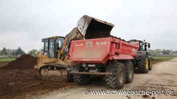 Schweres Gerät rückt für den Bau des neuen Lebensmittelmarktes an - Schwäbische Post