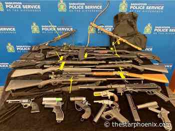 Crossbows, body armour and 16 firearms among items seized by police during investigation
