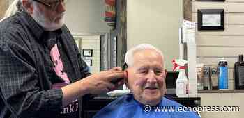 Kyle Nelson comes out of retirement to fulfill free haircut promise to Alexandria 100-year-old - Alexandria Echo Press