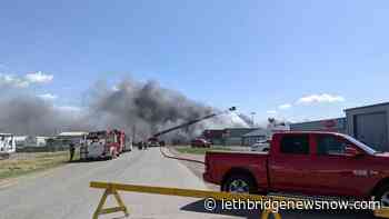 Fire crews take on blaze at Taber electronics recycling facility - Lethbridge News Now