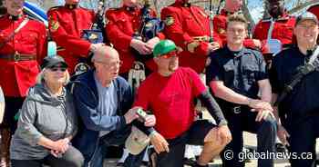 Sea-to-Sea walk for PTSD passes Regina, Humboldt Broncos crash first responder joins the walk