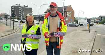 Gevluchte Oekraïense Oksana is topverkoopster van stickers Rode Kruis in Diest: "Bijna 1000 stickers verkocht" - VRT NWS