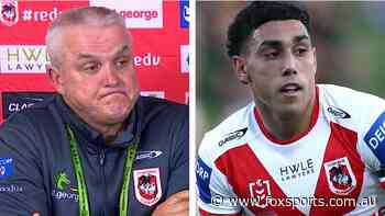 ‘Hasn’t played a lot of football against men’: Griffin reveals reason for dropping Dragons gun - Fox Sports