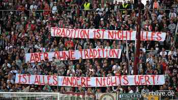 Keine Fahnen im Gästeblock des FC Augsburg - RB Leipzig Live!