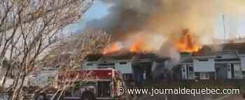 [IMAGES] Un violent incendie frappe 7 HLM à Saguenay