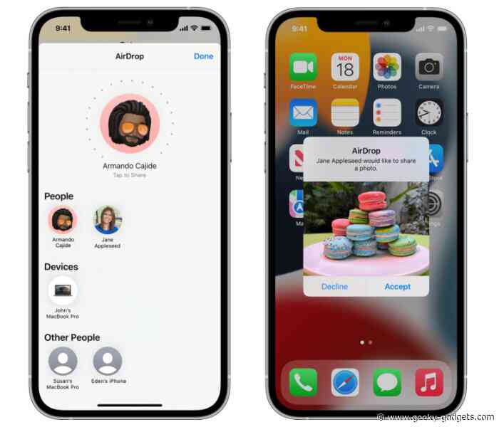 Use Apple Airdrop to transfer photos, files and video on iPhone and Mac