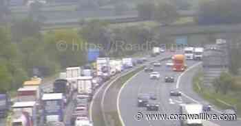 Five mile tailbacks on M5 after crashes - live updates - Cornwall Live