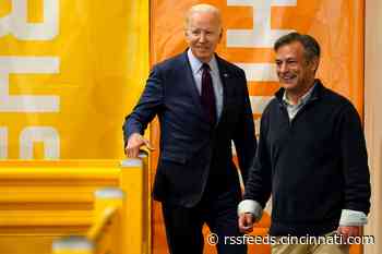 President Biden's motorcade travels safely between CVG and Hamilton with no traffic issues. Wheels up