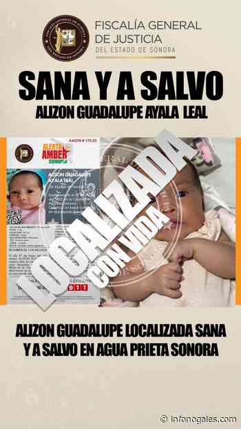 Localizan sana y salva a Alison Guadalupe en Agua Prieta - infonogales.com