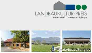 Landbaukultur-Preis 2022. Gute Architektur auf dem Land gesucht - db deutsche bauzeitung - db deutsche bauzeitung