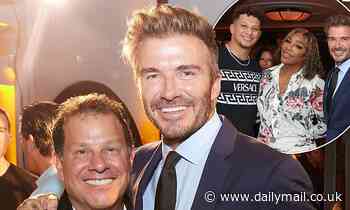 David Beckham puts on a suave display with Serena Williams as he hosts a Sports Illustrated bash - Daily Mail