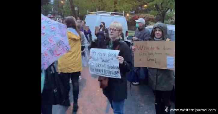 Pro-Abortion Protesters Chant Outside Homes of Supreme Court Justices