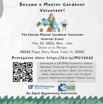 Florida Master Gardener Volunteer Interest Event - Fernandina Observer