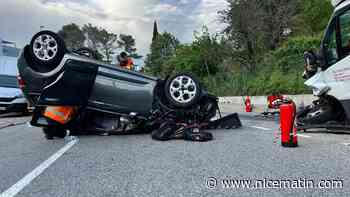 Impressionnant accident à Antibes, trois blessés dont deux enfants