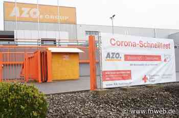 AZO-Teststation in Osterburken: Täglich rund 160 Tests auf dem Werksgelände - Osterburken - Nachrichten und Informationen - Fränkische Nachrichten