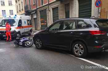 Saronno, incidente tra auto e scooter. Settantenne finisce all'ospedale - ilSaronno