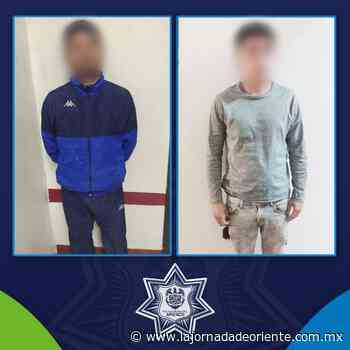 Captura policía de Apizaco a dos presuntos asaltantes - Tlaxcala - La Jornada de Oriente