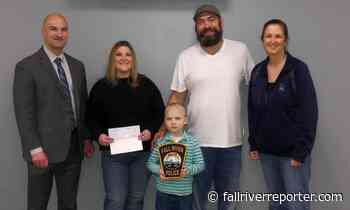 Fall River Police donate to family of 6-year-old battling Leukemia - Fall River Reporter