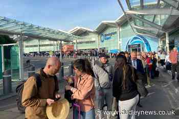 Airline passengers forced to wait outside airport for hours - Dudley News