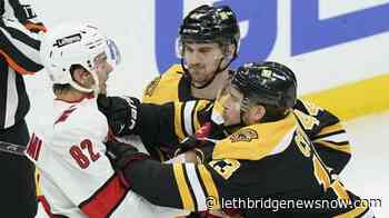 Marchand scores twice, Bruins beat Canes to tie series at 2 - Lethbridge News Now