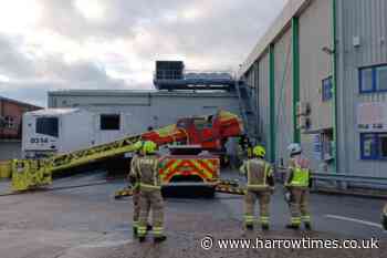 Harrow factory damaged after fire spreads