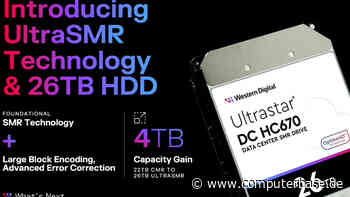 Festplatten: Western Digital erhöht auf 26 TB mit SMR und 22 TB mit CMR (Update)