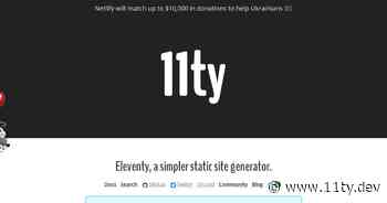 Eleventy - A simpler static site generator