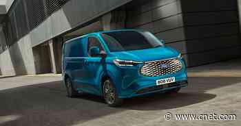 New Ford E-Transit Custom Is an Electric Van With a Funny Face     - CNET